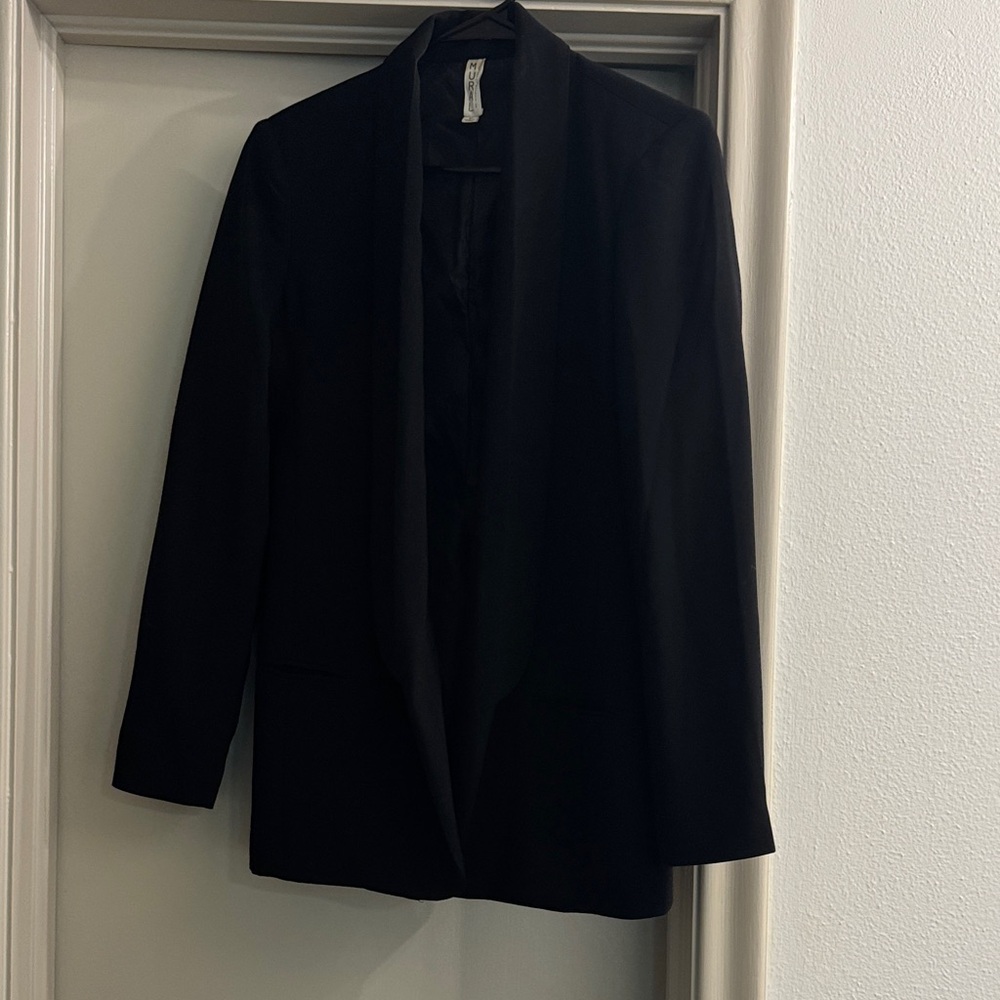Black Women's Blazer- Long BF Fit